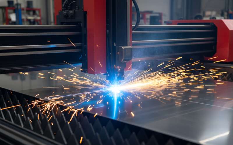 fiber laser cutting stainless steel sheet industrial metal fabrication