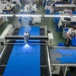 textile laser cutting machine cutting polyester fabric roll conveyor system