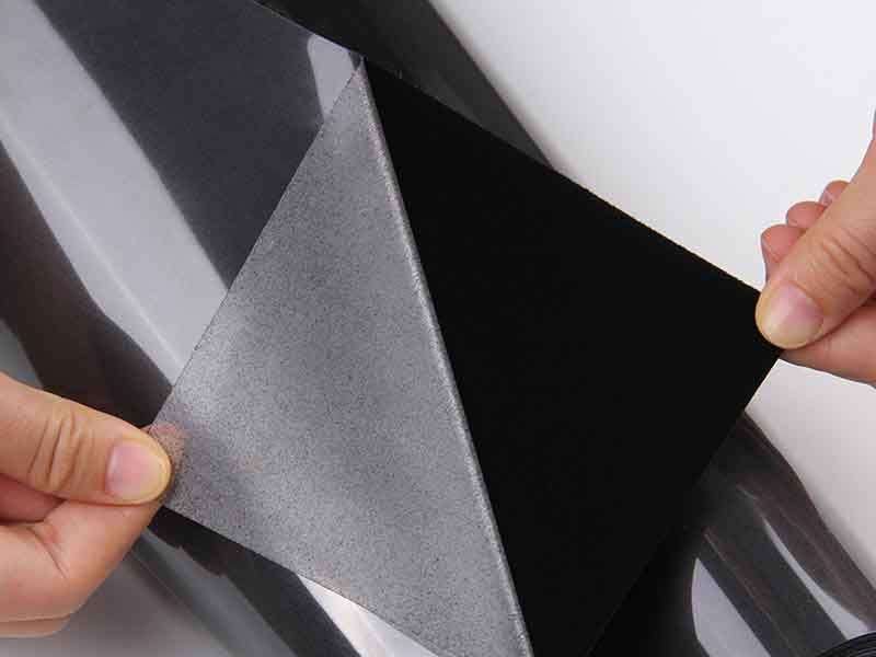 PU cut vinyl kiss-cut with the release liner left intact for weeding