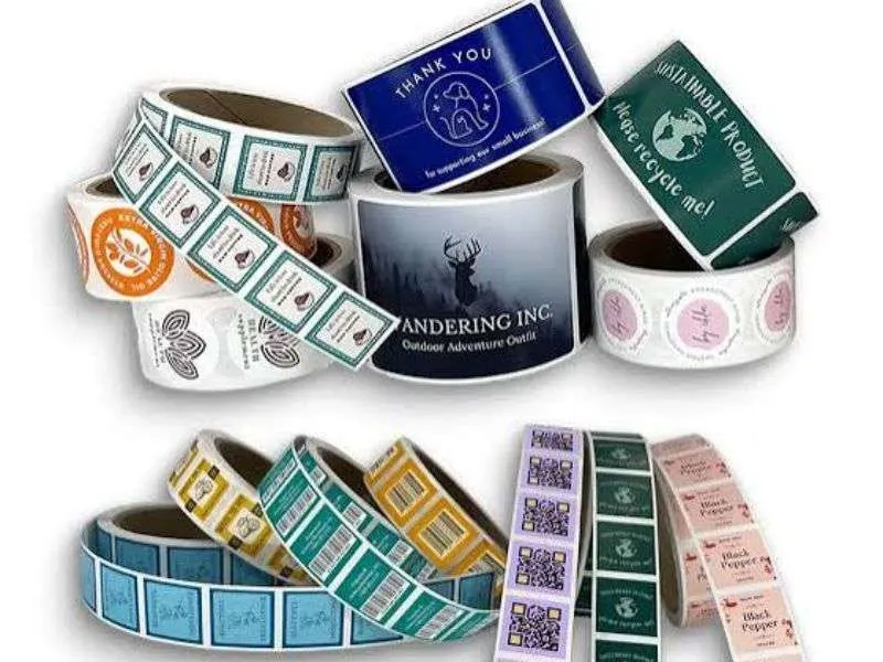 Multiple versions of shaped short-run labels cut without a die